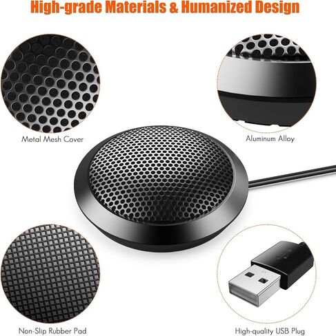 ميكروفون كمبيوتر USB، توصيل ميكروفون USB للمؤتمرات وتشغيل ميكروفونات الكمبيوتر المحمول بمكثف متعدد الاتجاهات للاجتماعات/الفصل عبر الإنترنت، سكايب، التسجيل، الدردشة، التكبير/التصغير، (Windows/Mac OS X) in Kuwait