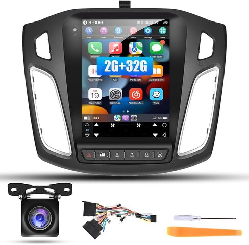 ستيريو سيارة 9.7 بوصة لسيارة Ford Focus 2012-2018 مع Carplay Android Auto، شاشة لمس Android صوت راديو السيارة مع كاميرا احتياطية، ملاحة GPS، Hi-Fi، SWC، WiFi، راديو FM/RDS، 2+32G in Saudi Arabia