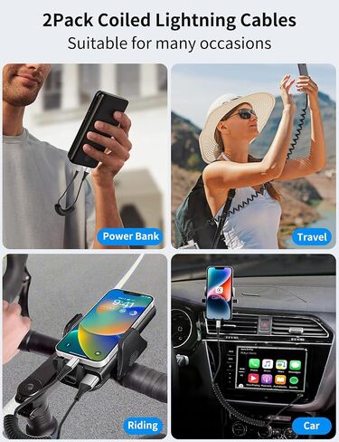 كابل شحن iPhone قصير 6 بوصات، 0.5 قدم 3 حزم USB A إلى سلك Lightning لمحطات الشحن السريع، [معتمد من MFi] شاحن Apple صغير مجدول لهاتف iPhone 14 13 12 11 Pro Max XR XS 8 SE وiPad Air Mini in Kuwait