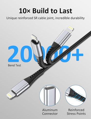 كابل شحن iPhone قصير 6 بوصات، 0.5 قدم 3 حزم USB A إلى سلك Lightning لمحطات الشحن السريع، [معتمد من MFi] شاحن Apple صغير مجدول لهاتف iPhone 14 13 12 11 Pro Max XR XS 8 SE وiPad Air Mini in Kuwait