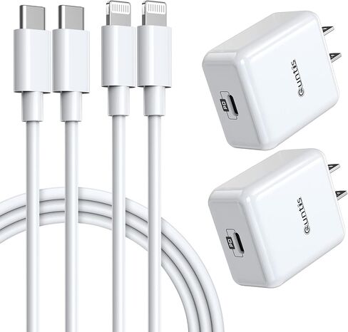 شاحن iPhone سريع [معتمد من Apple MFi]، قابس شاحن USB عالي السرعة 20 وات مع كابل USB C إلى Lightning بطول 6 أقدام لهاتف iPhone 14 13 Mini Pro Max 12 11 XS XR X iPad AirPods، أبيض in Kuwait