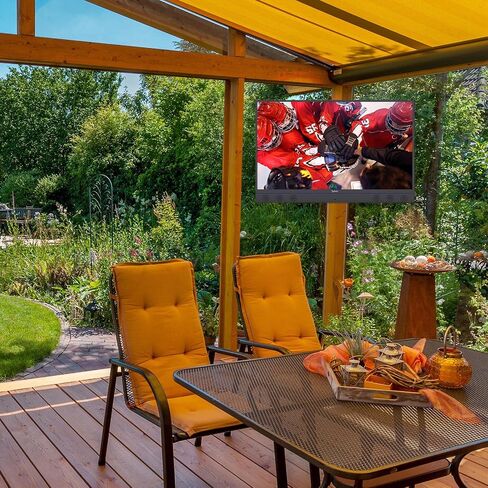 SYLVOX 55 Inch Outdoor TV 4K UHD Smart TV 6 Front Speakers 1000NIT High Bright Waterproof Android HDR TV Garden Series 2023, Gray in Saudi Arabia