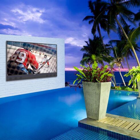 SYLVOX 55 Inch Outdoor TV 4K UHD Smart TV 6 Front Speakers 1000NIT High Bright Waterproof Android HDR TV Garden Series 2023, Gray in Saudi Arabia