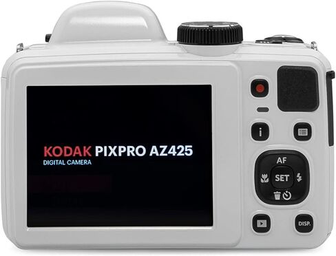 كوداك كاميرا رقمية استرو زووم AZ421 بدقة 16 ميجابكسل مع تقريب بصري 42X وشاشة LCD 3 انش (ابيض) حزمة 32GB من بيكسبرو in Kuwait