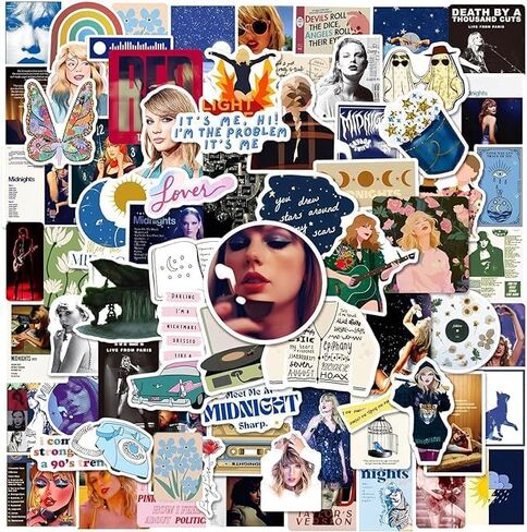 100 PCS Music Stickers,Adult Waterproof Vinyl Sticker for Teen Girl Water Bottle Laptop Phone Skateboard Bike Luggage Guitar in Kuwait