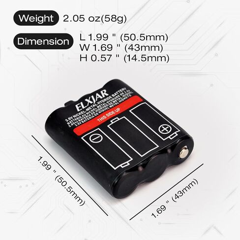 (2-Pack) 3.6V 800mAh PMNN4477AR Ni-MH Battery Pack Replacement for Motorola PMNN4477A Two-way radio battery, Compatible with Motorola T200 T400 T500 T800 T600 T62 T82 T92 series walkie-talkies in Saudi Arabia