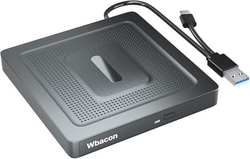 محرك اقراص ضوئية مزدوج الواجهة من واباكون مناسب للابتوب او الكمبيوتر المكتبي مثل ويندوز 7 8 10 11 وماك او اس ولينكس in Kuwait