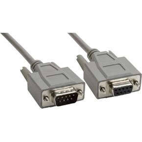 Amphenol CS-DSDMDB09MF-005 9-Pin DB9 Deluxe D-Sub Cable, Shielded, Male/Female, 5', Gray in Saudi Arabia