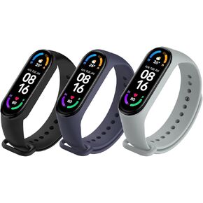 EasyULT 3 x Soft Silicone Replacement Bracelet for Xiaomi Mi Band 5 / Xiaomi Mi Band 6 in Kuwait