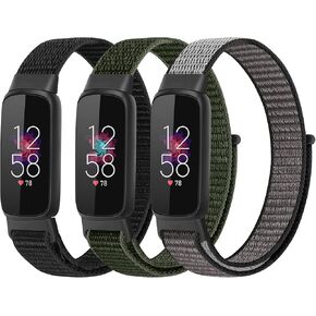 PBFairyy Nylon Bands Compatible with Fitbit Luxe, Adjustable Breathable Fabric Sport Straps Soft Replacement Solo Loop Wristband for Fitbit Luxe Fitness and Wellness Tracker for Women Men