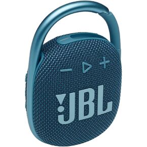 JBL Clip 4: Portable Speaker with Bluetooth, Built-in Battery, Waterproof and Dustproof Feature - Blue New (Renewed)