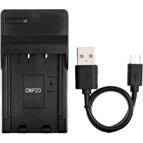 NP-20 USB Charger for Casio Exilim Card EX-M20, EX-S100, EX-S3, EX-S500, EX-S600, EX-S770, EX-S880, Exilim Zoom EX-Z18, EX-Z3, EX-Z4, EX-Z5, EX-Z6, EX-Z60, EX-Z65, EX-Z70 Camera and More