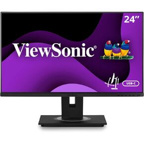 ViewSonic VG2456 24-Inch 1080p Monitor with USB 3.2 Type C Docking Built-In Gigabit Ethernet and 40 Degree Tilt Ergonomics for Home and Office,Black in Saudi Arabia