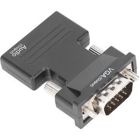 محول Dilwe 1080P HDMI إلى VGA، محول VGA إلى HDMI، محول مزامنة الصوت والفيديو HDMI أنثى إلى VGA ذكر مع كابل صوت 3.5 مم لشاشات أجهزة الكمبيوتر المحمولة in Kuwait