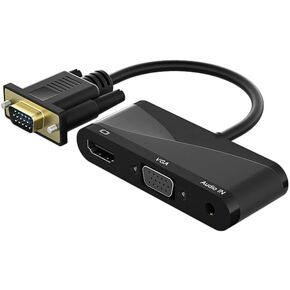موزع كيبل VGA + 3.5 صوت الى HDMI VGA من ساكو 1 في 2 مع منفذ USB متوافق مع الكمبيوتر واللاب توب وشاشة التلفزيون وجهاز العرض HDMI الخارجية 1080P in Kuwait