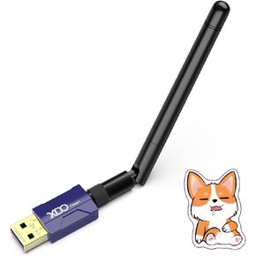 محول USB بلوتوث 5.3 طويل المدى للكمبيوتر الشخصي التوصيل والتشغيل الحقيقي فئة 1 دونجل بلوتوث EDR 328FT/100M مستقبل إرسال نقل لاسلكي لدعم البلوتوث Win11/10/8.1 (أزرق-243) in Kuwait