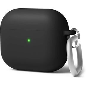 elago Liquid Hybrid Case Compatible with AirPods 3rd Generation Case - Compatible with AirPods 3 Case Cover, Triple Layer Protection, Keychain Included, Wireless Charging, Shock Resistant (Black)