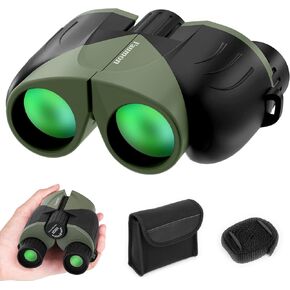 مناظير لمشاهدة الطيور، مناظير مدمجة مقاس 12 × 25 للبالغين، مجهر مقاوم للماء عالي القوة مع رؤية كبيرة ورؤية واضحة منخفضة الإضاءة، مناظير صغيرة للأطفال للصيد والسفر وحفلات التنزه سيرًا على الأقدام in Kuwait