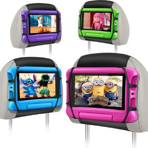 WONNIE Tablet Holder for Car, Upgraded iPad Holder for Car Mount Headrest, iPad Mount Back Seat for Kids with Anti-Slip Strap, Silicone Holding Net/Fits All 7-12.9'' Tablets in Saudi Arabia