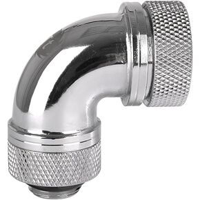 Thermaltake Pacific DIY LCS Chrome G1/4 PETG 16mm (5/8") OD Tube 90 Degree Compression Fitting Cooling CL-W097-CA00SL-A