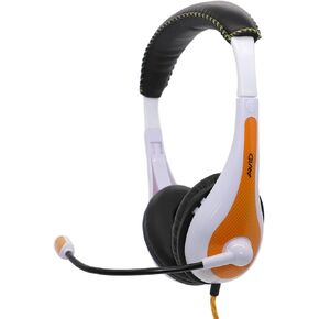 Avid AE-36 Headset in White with Adjustable Boom Microphone for School, Classroom, Education, Testing and Assessment in Saudi Arabia