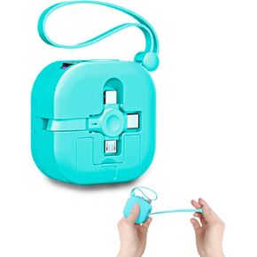 جارتموست 3 في 1 كابل شحن، ثلاثة في واحد كابل شحن قابل للسحب. نقل البيانات، يمكن استخدامه كمرآة، حامل للهاتف. متوافق مع الهاتف، أندرويد، الأجهزة اللوحية (أخضر) in Kuwait