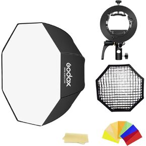 Godox SB-UE 37inch/95cm Umbrella Octagon Softbox with S2 Speedlite Bracket Bowens Mount Holder and Honeycomb Grid for Photography Studio Strobe Flash Speedlite Speedlight in Kuwait