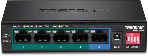 محول TRENDnet 8-Port Gigabit طويل المدى Poe+، TPE-LG80، ميزانية Poe 65 وات، محول إيثرنت/شبكة، Poe+ طويل المدى يمتد نطاقًا يصل إلى 200 متر (656 قدمًا)، سعة تحويل 16 جيجابت في الثانية، حماية مدى الحياة in Saudi Arabia