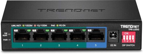 محول TRENDnet 8-Port Gigabit طويل المدى Poe+، TPE-LG80، ميزانية Poe 65 وات، محول إيثرنت/شبكة، Poe+ طويل المدى يمتد نطاقًا يصل إلى 200 متر (656 قدمًا)، سعة تحويل 16 جيجابت في الثانية، حماية مدى الحياة in Saudi Arabia