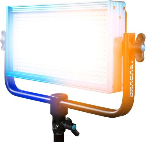 Dracast Pro Series LED500 - Bi-Color 3200K - 5600K LED Video Light | Dimmable 0% - 100% | CRI & TLCI 96+ | V-Mount Battery Plate | Anodized Aluminum Metal Build | Mounting Yoke for 5/8" Baby Pin Inc in Saudi Arabia