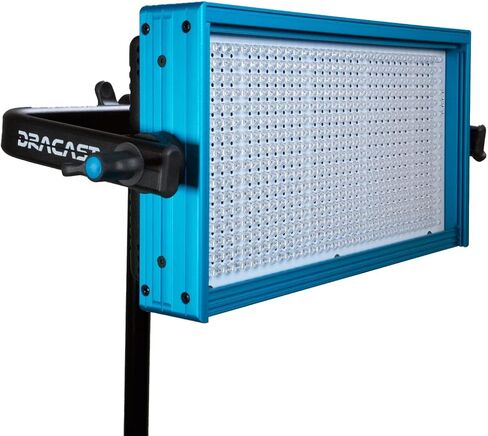 Dracast Pro Series LED500 - Bi-Color 3200K - 5600K LED Video Light | Dimmable 0% - 100% | CRI & TLCI 96+ | V-Mount Battery Plate | Anodized Aluminum Metal Build | Mounting Yoke for 5/8" Baby Pin Inc in Saudi Arabia