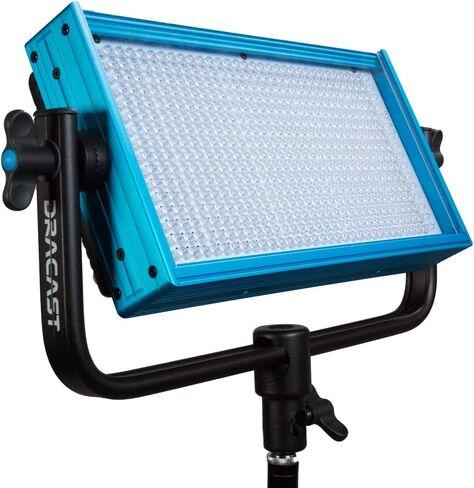 Dracast Pro Series LED500 - Bi-Color 3200K - 5600K LED Video Light | Dimmable 0% - 100% | CRI & TLCI 96+ | V-Mount Battery Plate | Anodized Aluminum Metal Build | Mounting Yoke for 5/8" Baby Pin Inc in Saudi Arabia