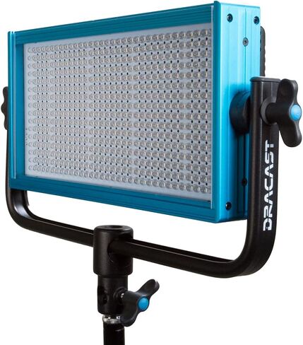 Dracast Pro Series LED500 - Bi-Color 3200K - 5600K LED Video Light | Dimmable 0% - 100% | CRI & TLCI 96+ | V-Mount Battery Plate | Anodized Aluminum Metal Build | Mounting Yoke for 5/8" Baby Pin Inc in Saudi Arabia