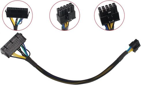 24 Pin to 10 Pin ATX PSU Main Power Supply Adapter Braided Sleeved Cable for IBM/Lenovo PCs Motherboard and Servers 12-inch (30cm) in Saudi Arabia