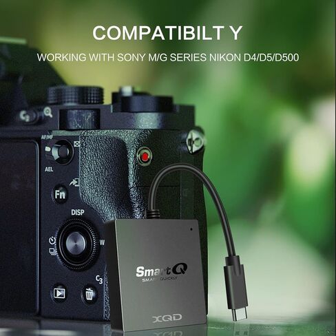 SmartQ C501C XQD Card Reader, Sony XQD Reader Compatible with Sony G/M Series USB Mark XQD Card, Lexar 2933x/1400x USB Mark XQD Card for Windows/Mac OS. USB 3.0 XQD Memory Card Reader (USB C) in Kuwait