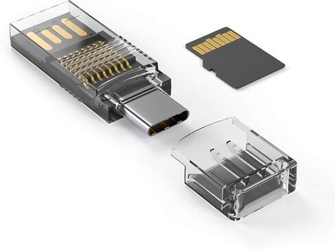 USB A AND USB-C Micro SD Card Reader，USB TYPE C OTG Adapter TF Card Memory Card Reader Camera reader Drive Recorder Video Reader Trail Cam Viewer for Android Tablets/PC/Laptop/FOR Iphone15/PRO/PRO MAX in Kuwait