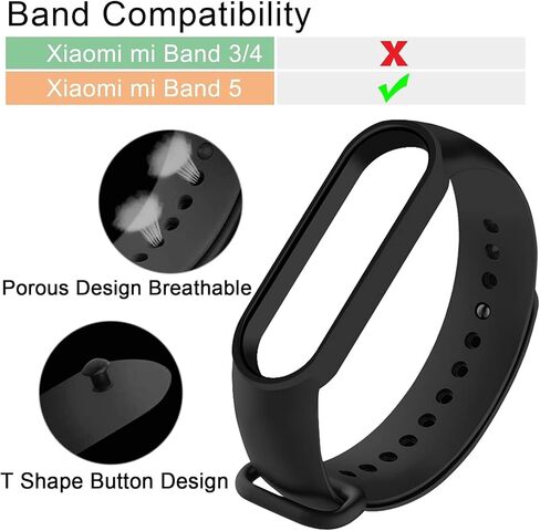EasyULT 3 x Soft Silicone Replacement Bracelet for Xiaomi Mi Band 5 / Xiaomi Mi Band 6 in Kuwait