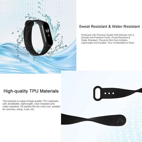 EasyULT 3 x Soft Silicone Replacement Bracelet for Xiaomi Mi Band 5 / Xiaomi Mi Band 6 in Kuwait