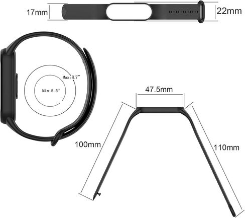 EasyULT 3 x Soft Silicone Replacement Bracelet for Xiaomi Mi Band 5 / Xiaomi Mi Band 6 in Kuwait