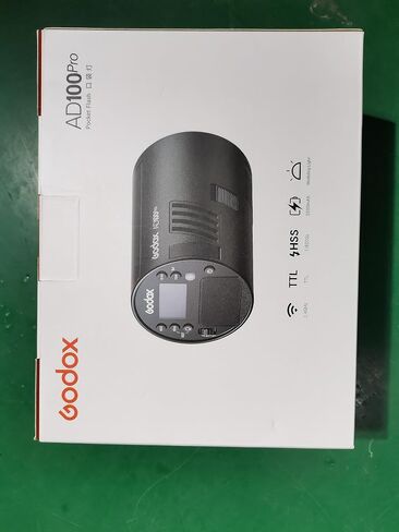 Godox AD100 Pro AD100Pro Round Head Flash, 2.4G TTL Speedlite 100Ws Pocket Flash Strobe 1/8000s HSS Monolight with 2600mAh Lithium Battery 1.8W Model Light to Cover 360 Flashes Recycle in 0.01-1.5 Sec in Saudi Arabia