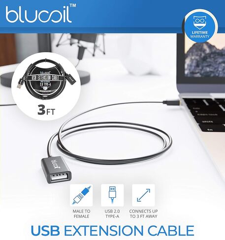 Antlion Audio ModMic Uni Attachable Noise-Cancelling Microphone with Mute Switch Bundle with Blucoil 1080p USB Webcam, USB Conference Speakerphone, USB-A Mini Hub, and 3' USB Extension Cable in Kuwait