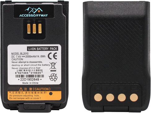Accessoryway Replacement Hytera PD402i PD412i PD482i PD502i PD562i PD602i Two Way Radio 2000mAh Li-Ion rechargaeble Battery BL2010 BL1504 BL1502 Battery in Saudi Arabia
