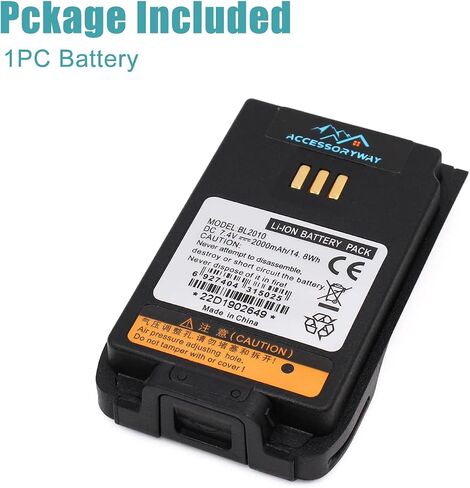 Accessoryway Replacement Hytera PD402i PD412i PD482i PD502i PD562i PD602i Two Way Radio 2000mAh Li-Ion rechargaeble Battery BL2010 BL1504 BL1502 Battery in Saudi Arabia