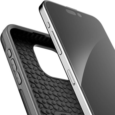 Encased Rebel Designed for iPhone 15 Pro Max Belt Clip Case, Protective Shockproof Case with Phone Holster (Black) in Kuwait