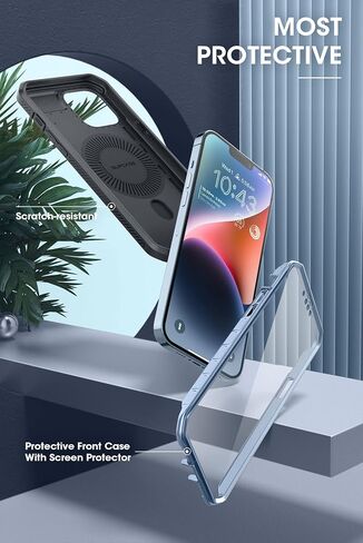 SUPCASE for iPhone 14 Plus Case with Screen Protector, Black in Kuwait