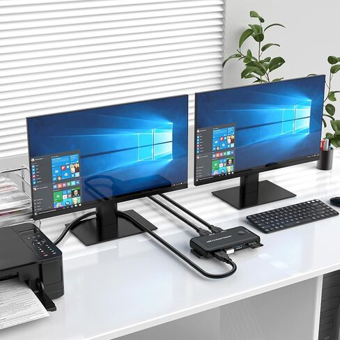 محدد مفتاح USB 3.0، جهازي كمبيوتر Dacimoac يشاركان 3 منافذ USB ومنفذ TF/SD، مناسب لطابعة لوحة مفاتيح الماوس وبطاقة TF/SD، ويأتي مع منزلق للتثبيت in Kuwait