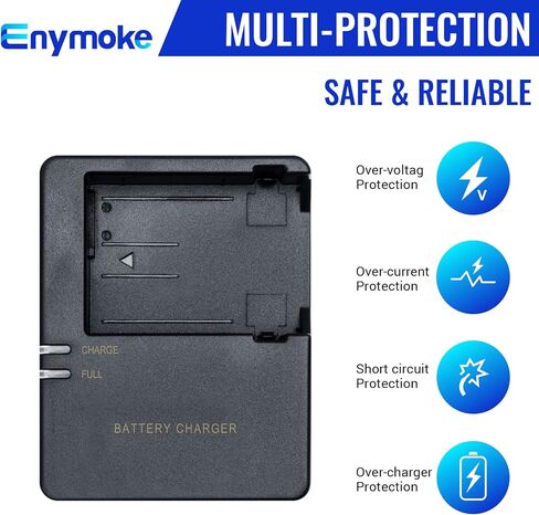 شاحن بطارية LP-E8 السريع لكاميرات Canon: متوافق مع بطارية LC-E8 LP-E8 لكاميرات Canon EOS Rebel T2i T3i T4i T5i (ليس لكاميرات Rebel T2، T3، T4، T5) 550D 600D 650D 700D Kiss X4 X5 X6 X6i X7i SLR in Kuwait