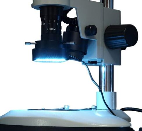 OMAX 96 LED Focused Bright Shadow Less Ring Light with Light Control Box for Stereo Microscopes in Kuwait