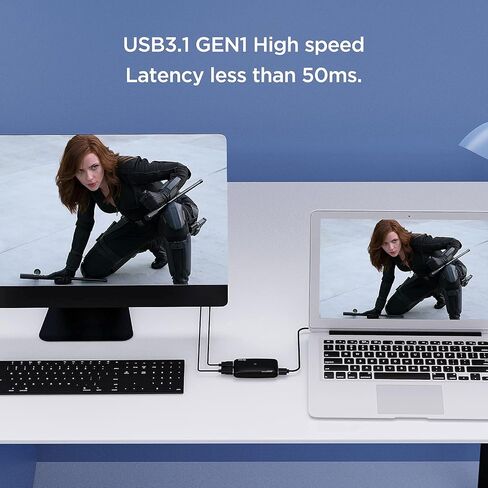 بطاقة التقاط الألعاب Ezcap321 USB3.1 4K30، تسجيل فيديو Game Link Raw 4K HDMI للبث المباشر 4K 30 إطارًا في الثانية أو 1080p120، 1440p60، بطاقة التقاط HDMI متوافقة مع PS5، PS4، Xbox One، Xbox 360، Switch in Kuwait