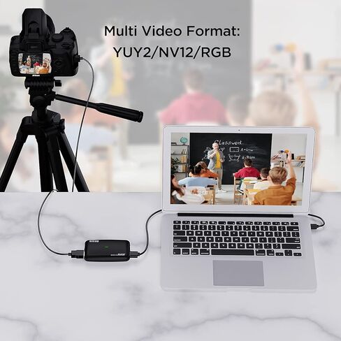 بطاقة التقاط الألعاب Ezcap321 USB3.1 4K30، تسجيل فيديو Game Link Raw 4K HDMI للبث المباشر 4K 30 إطارًا في الثانية أو 1080p120، 1440p60، بطاقة التقاط HDMI متوافقة مع PS5، PS4، Xbox One، Xbox 360، Switch in Kuwait